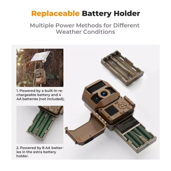 Distributor Lensa dan Aksesoris Fotografi Digital Pratama Retailindo K&F Concept Solar Trail Camera Wifi Bluetooth Wireless Wildlife Camera 48MP*4K Ultra HD,Dual Battery
