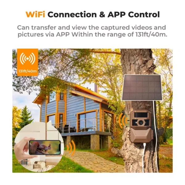 Distributor Lensa dan Aksesoris Fotografi Digital Pratama Retailindo K&F Concept Solar Trail Camera Wifi Bluetooth Wireless Wildlife Camera 48MP*4K Ultra HD,Dual Battery