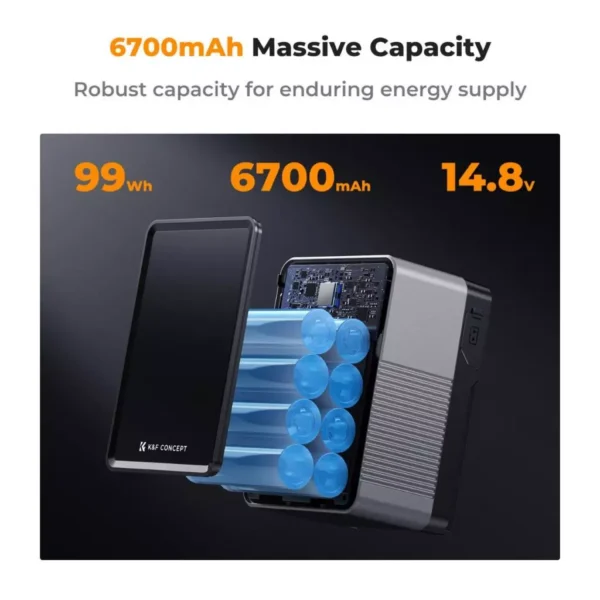 Distributor Lensa dan Aksesoris Fotografi Digital Pratama Retailindo K&F Concept baterai v mount 99wh pd100w fast charging