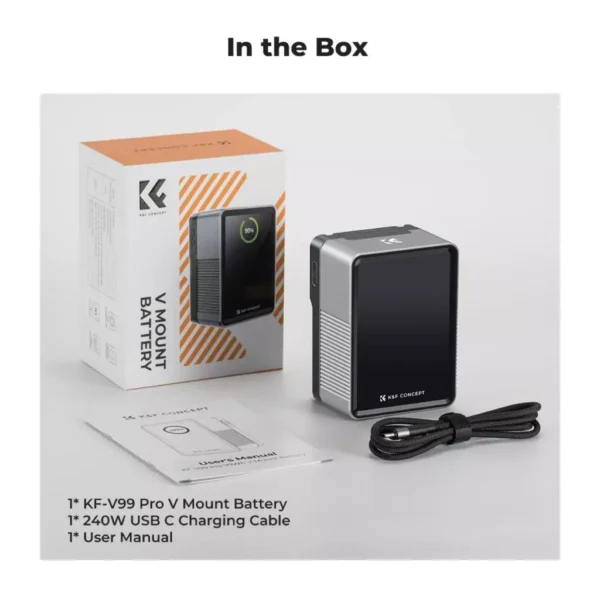Distributor Lensa dan Aksesoris Fotografi Digital Pratama Retailindo K&F Concept baterai v mount 99wh pd100w fast charging