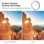 UV Filter 0.1% Ultra-low Reflection (titanium coating ) with 28 Multi-Layer Coatings Nano-Xcel Series