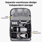 Camera Backpack Camera Bags for Photographers Large Capacity Camera Case with Raincover 15-15.6 Inch Laptop Compartment Compatible for Canon/Nikon/Sony/DJI Mavic Drone - Backpack 20L Urban Wander 01 (Green)