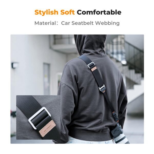Distributor Lensa dan Aksesoris Fotografi Digital Pratama Retailindo 45mm Camera Neck Strap with Quick Release for Photographers, Adjustable Camera Shoulder Sling Strap Compatible for Nikon Canon Sony Olympus DSLR Camera - Strap URBAN WANDER 03 (Black )