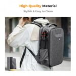 K&F Concept Camera Backpack Hardshell DSLR Photography Camera Bag with 15-15.6 Inch Laptop Compartment Waterproof Camera Case Compatible for Canon/Nikon/Sony/DJI Mavic - Backpack 22L Nature Wander 10 (Dark Grey)