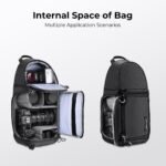 Camera Sling Bag Crossbody Bag Waterproof Camera Shoulder Backpack DSLR/SLR Camera Case Photography Bags with Tripod Holder for Canon/Nikon/Sony/Fuji/Gopro/DJI - Sling Bag 10L Urban Wander 02 (Black )