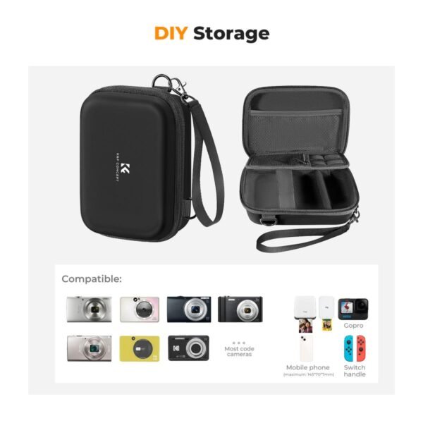 Distributor Lensa dan Aksesoris Fotografi Digital Pratama Retailindo K&F Concept Digital Camera Case Waterproof & Protective Small Camera Bag Lightweight Camera Sling Bag with 2 Carrying Ways - Sling Bag 1L Urban Wander 07 (Black)