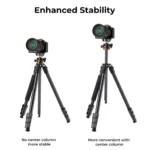 62"/1.6m Alumunium Tripod Lightweight and Portable DSLR Tripod,10KG Load Capacity Ball Head,Quick Release Plate for Travel and Work A234A1