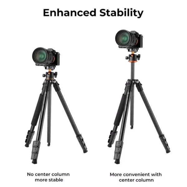 62"/1.6m Alumunium Tripod Lightweight and Portable DSLR Tripod,10KG Load Capacity Ball Head,Quick Release Plate for Travel and Work A234A1