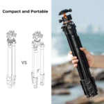 62"/1.6m Alumunium Tripod Lightweight and Portable DSLR Tripod,10KG Load Capacity Ball Head,Quick Release Plate for Travel and Work A234A1