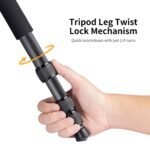 70”/1.7m Carbon Fiber Travel Tripod Max Height,lightweight tripod 15kg/33.07lbs Load for DSLR Cameras A254C4+BH-35L (old model SA254C2)