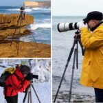 70”/1.7m Carbon Fiber Travel Tripod Max Height,lightweight tripod 15kg/33.07lbs Load for DSLR Cameras A254C4+BH-35L (old model SA254C2)