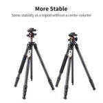 70”/1.7m Carbon Fiber Travel Tripod Max Height,lightweight tripod 15kg/33.07lbs Load for DSLR Cameras A254C4+BH-35L (old model SA254C2)