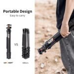70”/1.7m Carbon Fiber Travel Tripod Max Height,lightweight tripod 15kg/33.07lbs Load for DSLR Cameras A254C4+BH-35L (old model SA254C2)