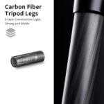 70”/1.7m Carbon Fiber Travel Tripod Max Height,lightweight tripod 15kg/33.07lbs Load for DSLR Cameras A254C4+BH-35L (old model SA254C2)