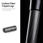 62''/1.6m Portable Travel Tripod Carbon Fiber Tripod 22lbs Load with Detachable Monopod 360° Ball Head & Carry Bag for DSLR,D254C1+BH-28L