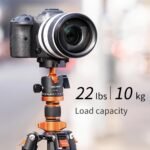 62''/1.6m Portable Travel Tripod Carbon Fiber Tripod 22lbs Load with Detachable Monopod 360° Ball Head & Carry Bag for DSLR,D254C1+BH-28L