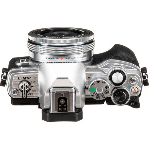 Olympus OM-D E-M10 Mark IV Mirrorless Camera with 14-42mm EZ Lens (Silver)