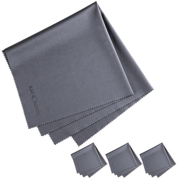 Distributor Lensa dan Aksesoris Fotografi Digital Pratama Retailindo K&F Concept Cleaning cloth set needle one dust-free cleaning dry cloth for Electronics, dark gray, 4 pieces, 40.6*40.6cm , opp bag packaging