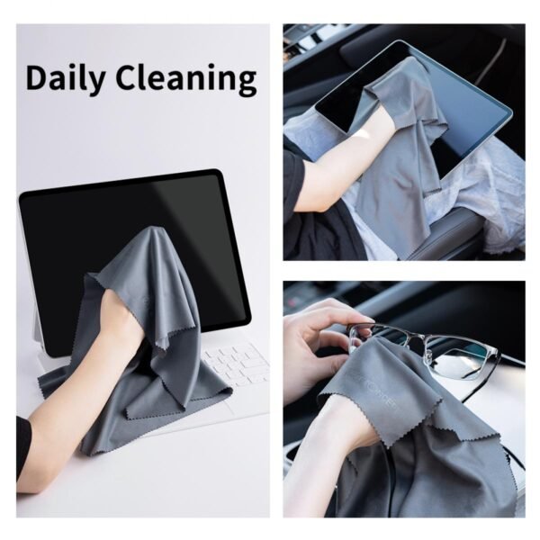 Distributor Lensa dan Aksesoris Fotografi Digital Pratama Retailindo K&F Concept Cleaning cloth set needle one dust-free cleaning dry cloth for Electronics, dark gray, 4 pieces, 40.6*40.6cm , opp bag packaging
