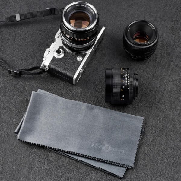 Distributor Lensa dan Aksesoris Fotografi Digital Pratama Retailindo K&F Concept Cleaning cloth set needle one dust-free cleaning dry cloth for Electronics, dark gray, 4 pieces, 40.6*40.6cm , opp bag packaging