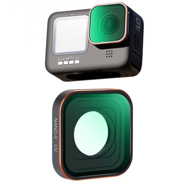GOPRO Hero 9/10/11/12/13 Action Camera MCUV Protection Camera Lens Filter, High-Definition Lens, Anti-reflection Green Film, Waterproof and Scratch-Resistant