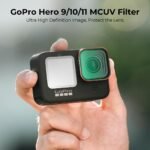 GOPRO Hero 9/10/11/12/13 Action Camera MCUV Protection Camera Lens Filter, High-Definition Lens, Anti-reflection Green Film, Waterproof and Scratch-Resistant