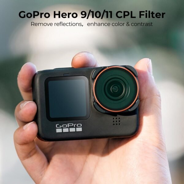 GOPRO Hero 9/10/11/12/13 Action Camera CPL Circular Polarizer Filter, High-Definition Lens, Anti-reflection Green Film, Waterproof and Scratch-Resistant
