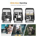 K&F Concept Camera Alpha Backpack Air 25L, Camera Bags for Photographers Large Capacity with Raincover - Backpack 25L Nature Wander 01 (Black + Red)