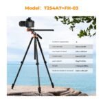 91 inch/2.3m fluid head tripod video tripod Reversible Detachable Monopod Transverse Center Column horizontal 360 ° panoram