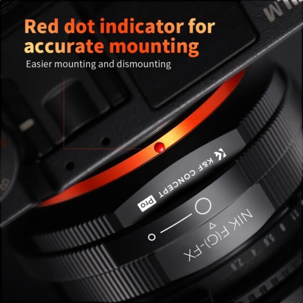 Nikon G/F/AI/AIS/D/AF-S Mount Lens to Fujifilm Fuji X-Series X FX Mount Cameras with Matting Varnish Design for Fuji XT2 XT20 XE3 XT1 X-T2 K&F Concept Lens Mount Adapter