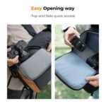 K&F Concept 22L Camera Case for Photographers Large Capacity Camera Bags with Raincover, 15.6 Inch Laptop Compartment for Camera Drone Bags - Backpack 22L Nature Wander 11 (Black)