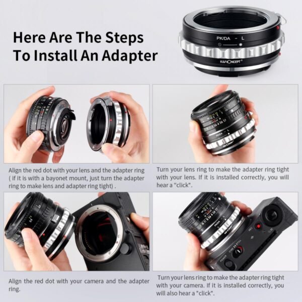 PK/DA-L Manual Focus Compatible with Pentax K(PK/DA) Lens to L Mount Camera Body Lens Mount Adapter