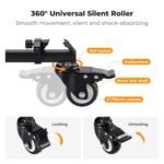 K&F Concept Photography Tripod Dolly, Heavy Duty with 3" Rubber Wheels 44lbs Capacity Tripod Wheels, Compact Video Tripod Dolly with Adjustable Legs and Carry Bag for DSLR Cameras Camcorder.