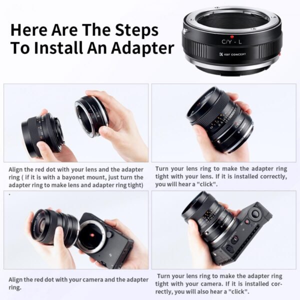 Distributor Lensa dan Aksesoris Fotografi Digital Pratama Retailindo C/Y-L Manual Focus Compatible with Contax/Yashica (C/Y) Lens to L Mount Camera Body Lens Mount Adapter