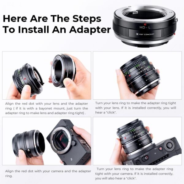 MD-L Manual Focus Compatible with Minolta Rokkor (SR/MD/MC) Lens to L Mount Camera Body Lens Mount Adapter