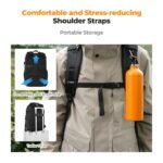 K&F Concept 22L Camera Case for Photographers Large Capacity Camera Bags with Raincover, 15.6 Inch Laptop Compartment for Camera Drone Bags - Backpack 22L Nature Wander 11 (Black)