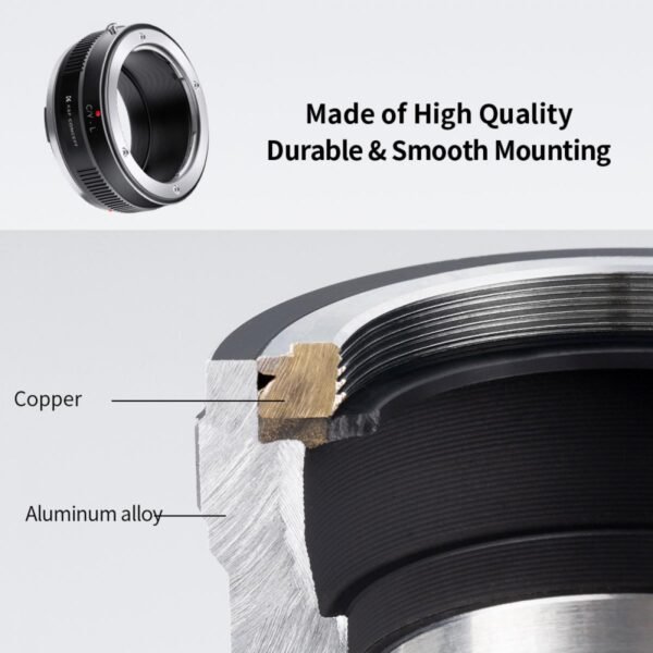 Distributor Lensa dan Aksesoris Fotografi Digital Pratama Retailindo C/Y-L Manual Focus Compatible with Contax/Yashica (C/Y) Lens to L Mount Camera Body Lens Mount Adapter