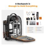 K&F Concept Camera Backpack for Photographers Large Waterproof Photography Camera Bag with Laptop/Tripod Compartment for Men Women - Backpack 18L Nature Wander 05 (Dark Grey)
