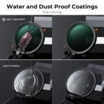 82mm ND2-32 (1-5 Stop) Variable ND Filter and CPL Circular Polarizing Filter 2 in 1 for Camera Lens No X Spot Weather Sealed Nano-Xcel