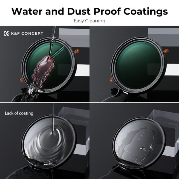 82mm ND2-32 (1-5 Stop) Variable ND Filter and CPL Circular Polarizing Filter 2 in 1 for Camera Lens No X Spot Weather Sealed Nano-Xcel