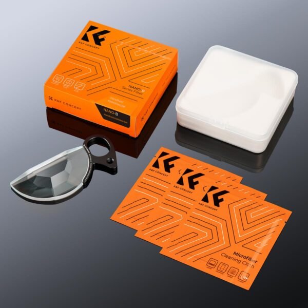 79mm Handheld Kaleidoscope Filter, Semicircular Special Effects Filter with 3pcs Vacuum Cleaning Cloths Nano-B Series
