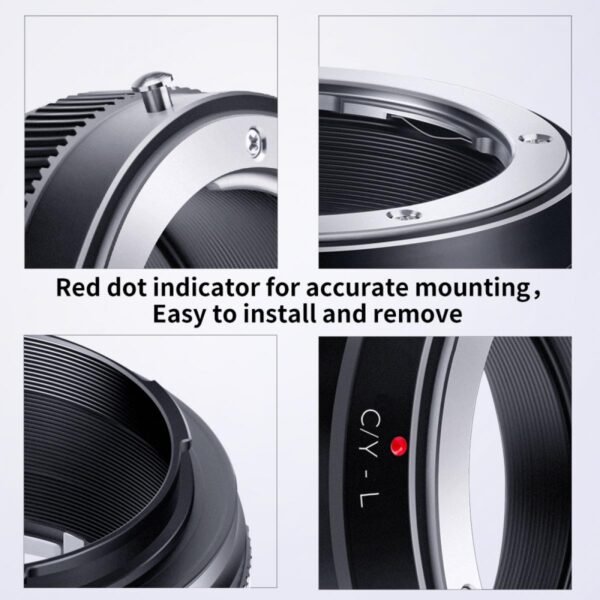 Distributor Lensa dan Aksesoris Fotografi Digital Pratama Retailindo C/Y-L Manual Focus Compatible with Contax/Yashica (C/Y) Lens to L Mount Camera Body Lens Mount Adapter