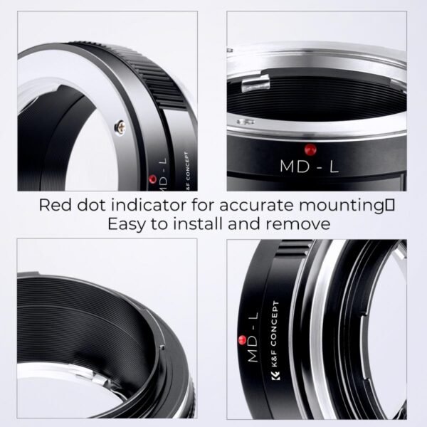 MD-L Manual Focus Compatible with Minolta Rokkor (SR/MD/MC) Lens to L Mount Camera Body Lens Mount Adapter