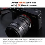 Nikon G/F/AI/AIS/D/AF-S Mount Lens to Fujifilm Fuji X-Series X FX Mount Cameras with Matting Varnish Design for Fuji XT2 XT20 XE3 XT1 X-T2 K&F Concept Lens Mount Adapter