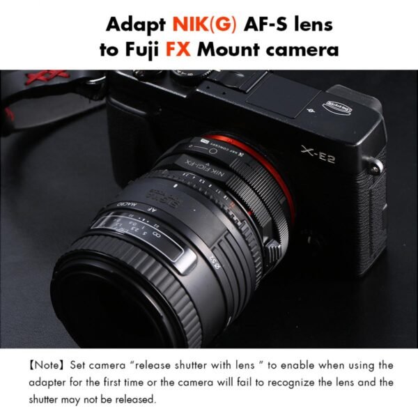 Nikon G/F/AI/AIS/D/AF-S Mount Lens to Fujifilm Fuji X-Series X FX Mount Cameras with Matting Varnish Design for Fuji XT2 XT20 XE3 XT1 X-T2 K&F Concept Lens Mount Adapter