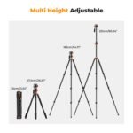 91 inch/2.3m fluid head tripod video tripod Reversible Detachable Monopod Transverse Center Column horizontal 360 ° panoram