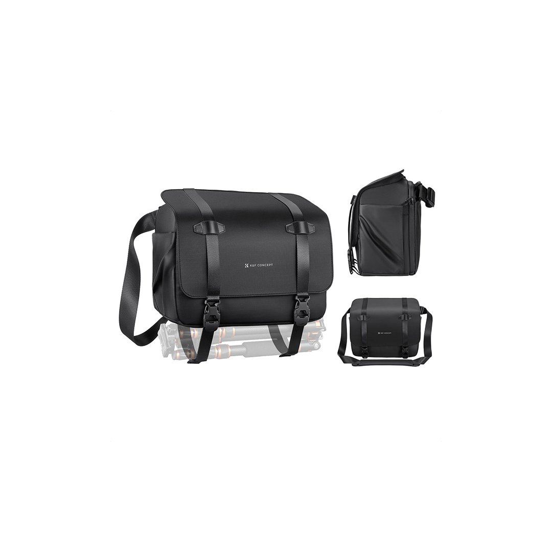 K&F Concept Camera Sling Bag 10L Camera Crossbody Shoulder Backpack DSLR/SLR/Mirrorless Camera Compact Case Photography Bags - Sling Bag 10L Urban Wander 10 (Black)