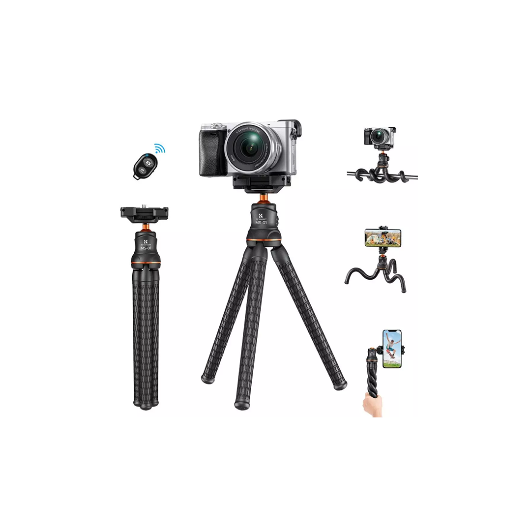 K&F Concept Camera Tripod Versatile Mini Flexible Phone Stand Phone Tripod Bluetooth Remote Control