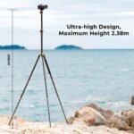 94"/2.4m Overhead Camera Tripod alumunium video Tripod Transverse Center Column 22lbs/10kg Load with Detachable Monopod for DSLR SLR, T254A8+BH-28L (SA254T1)