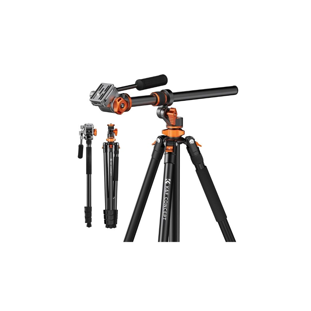 91 inch/2.3m fluid head tripod video tripod Reversible Detachable Monopod Transverse Center Column horizontal 360 ° panoram